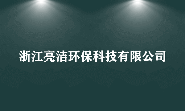 浙江亮洁环保科技有限公司