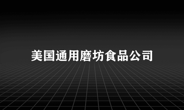 美国通用磨坊食品公司