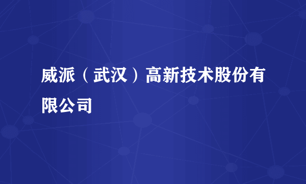 威派（武汉）高新技术股份有限公司