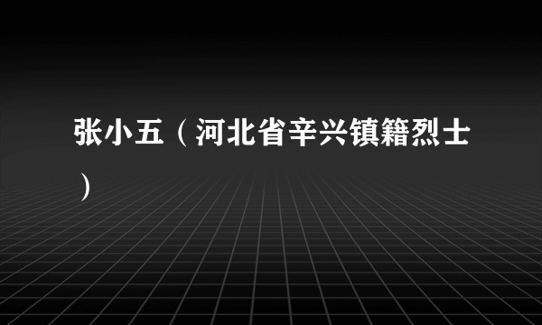 张小五（河北省辛兴镇籍烈士）