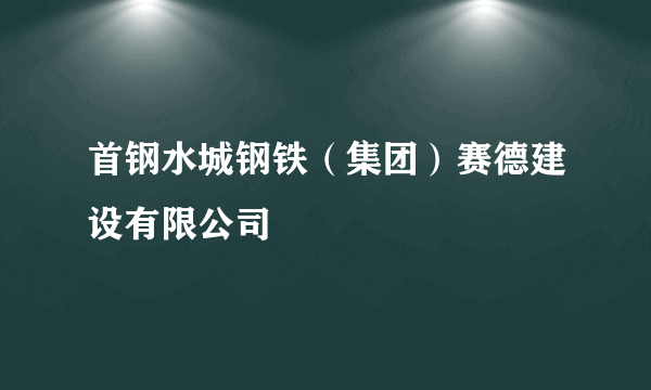 首钢水城钢铁（集团）赛德建设有限公司