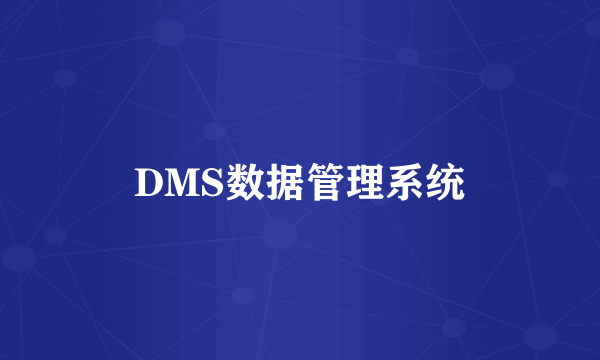 DMS数据管理系统