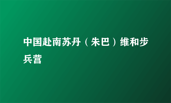 中国赴南苏丹（朱巴）维和步兵营