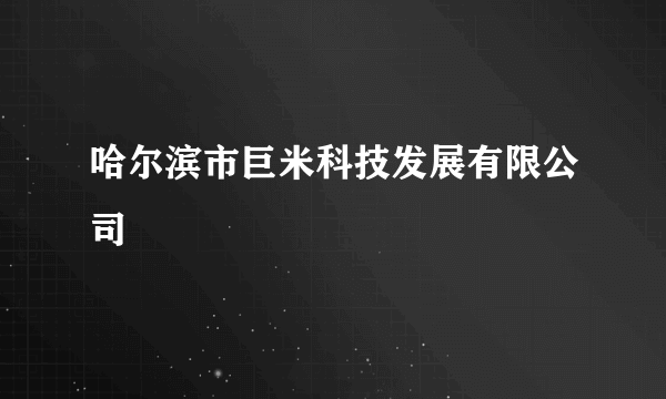 哈尔滨市巨米科技发展有限公司