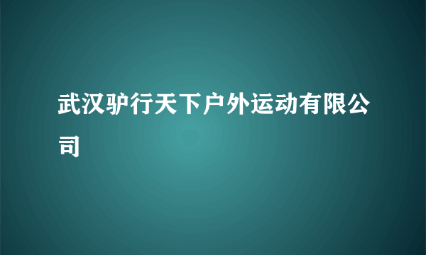 武汉驴行天下户外运动有限公司