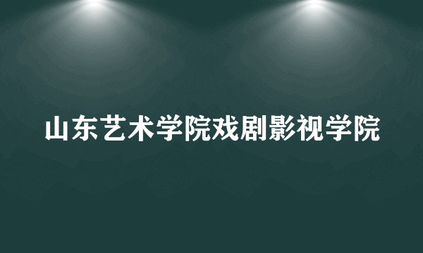 山东艺术学院戏剧影视学院