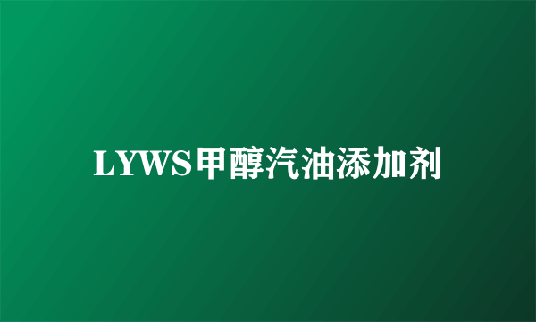 LYWS甲醇汽油添加剂