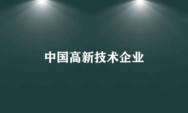 中国高新技术企业