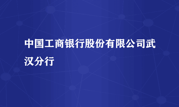 中国工商银行股份有限公司武汉分行