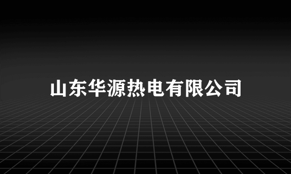 山东华源热电有限公司