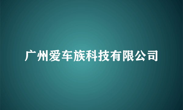 广州爱车族科技有限公司