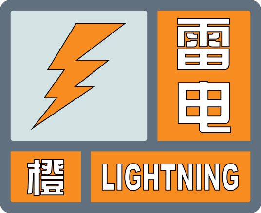 雷电橙色预警信号