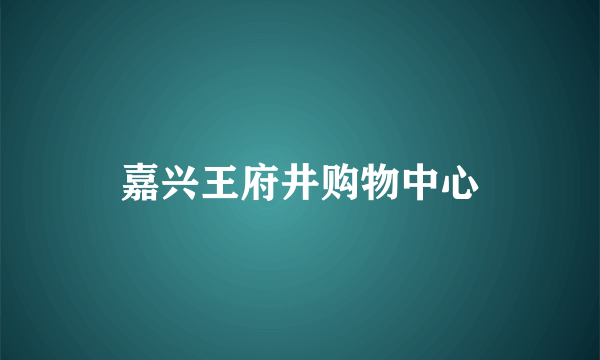 嘉兴王府井购物中心