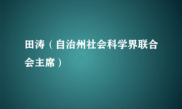 田涛（自治州社会科学界联合会主席）