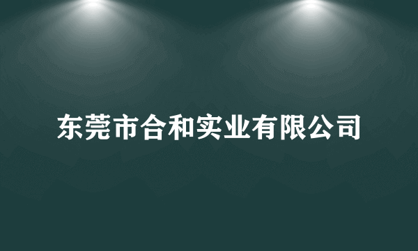 东莞市合和实业有限公司