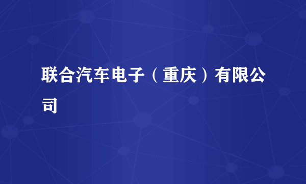 联合汽车电子（重庆）有限公司