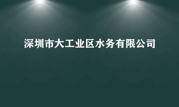 深圳市大工业区水务有限公司