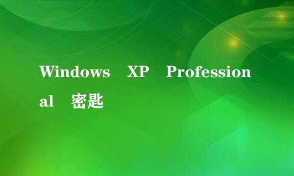 Windows XP Professional 密匙