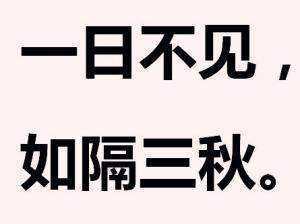 一日不见，如隔三秋中:三秋是多久？