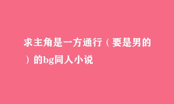 求主角是一方通行（要是男的）的bg同人小说