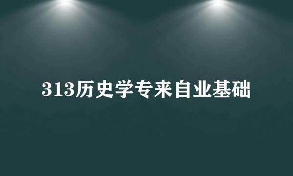 313历史学专来自业基础