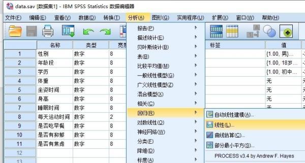 spss线性回归分析结果解读是什么?