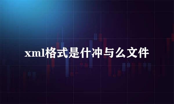 xml格式是什冲与么文件