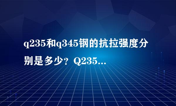 q235和q345钢的抗拉强度分别是多少？Q235钢材的抗拉强度偏高能来自用吗？