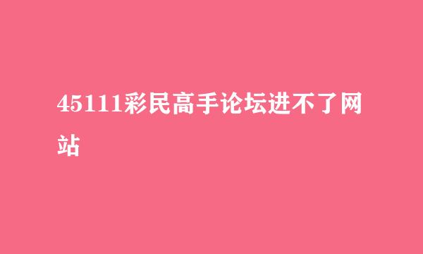 45111彩民高手论坛进不了网站