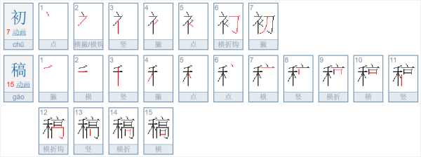 初稿是什么意思?