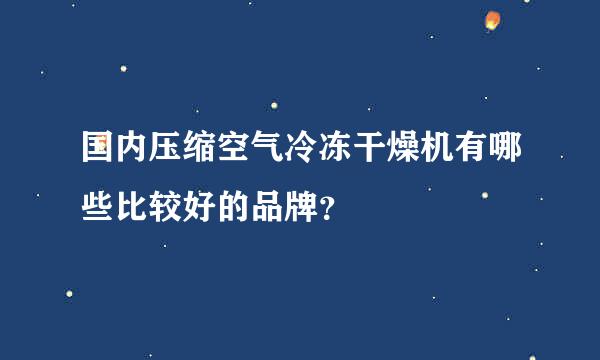 国内压缩空气冷冻干燥机有哪些比较好的品牌？