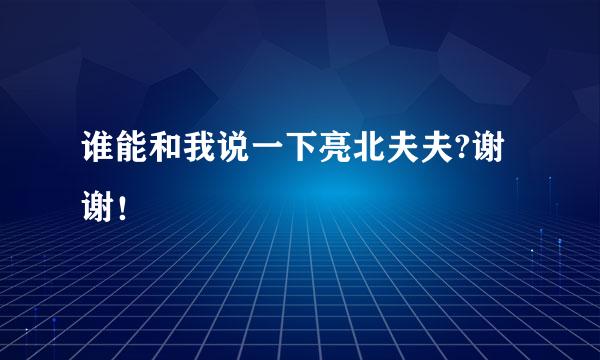 谁能和我说一下亮北夫夫?谢谢！