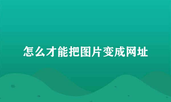 怎么才能把图片变成网址