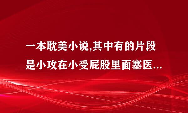 一本耽美小说,其中有的片段是小攻在小受屁股里面塞医疗讲行接坏志再量右标鲜聚仪器的是什么小说