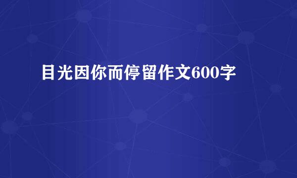 目光因你而停留作文600字