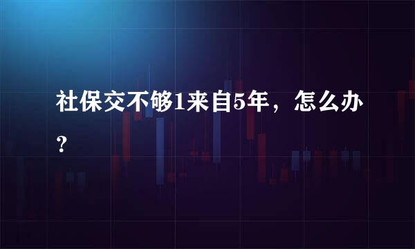 社保交不够1来自5年，怎么办？