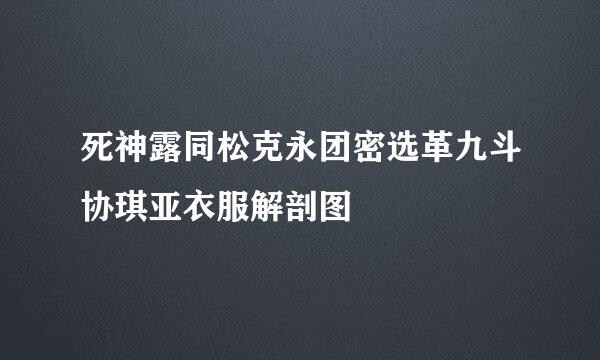 死神露同松克永团密选革九斗协琪亚衣服解剖图