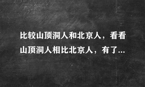 比较山顶洞人和北京人，看看山顶洞人相比北京人，有了哪些来自进步？