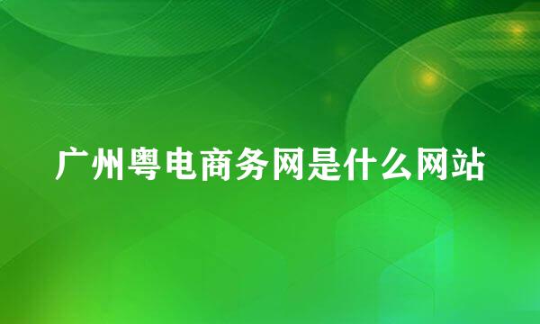 广州粤电商务网是什么网站