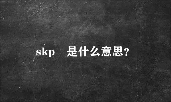 skp 是什么意思？