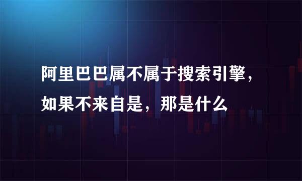 阿里巴巴属不属于搜索引擎，如果不来自是，那是什么