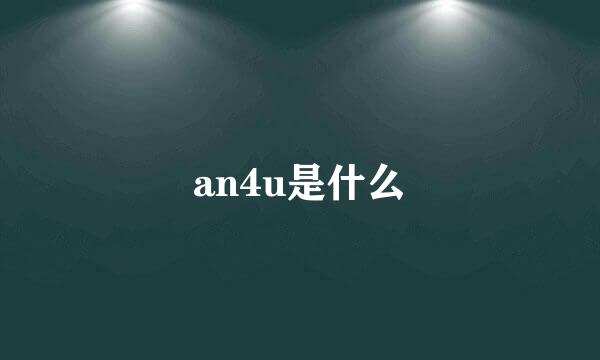 an4u是什么