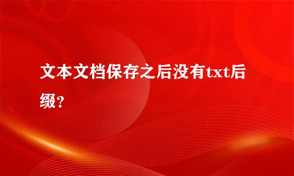 文本文档保存之后没有txt后缀？