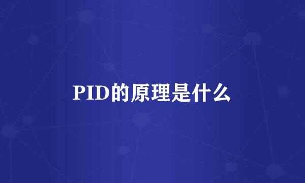 PID的原理是什么