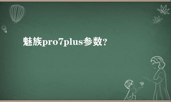 魅族pro7plus参数？