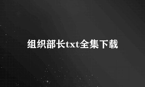 组织部长txt全集下载