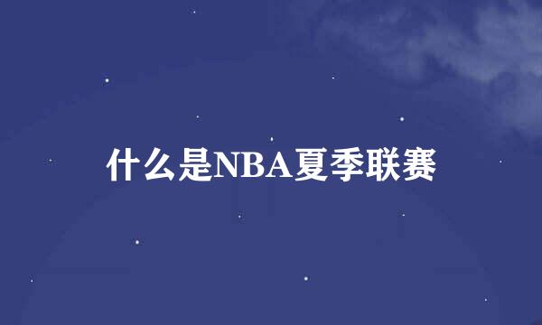 什么是NBA夏季联赛