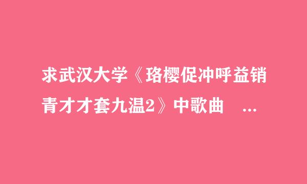 求武汉大学《珞樱促冲呼益销青才才套九温2》中歌曲 《合照》的歌词