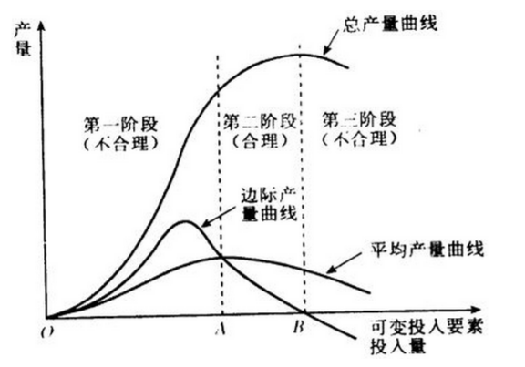 请解释来自总产量、平均产量和边际产量三者之间的关系？