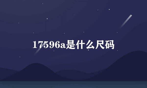 17596a是什么尺码